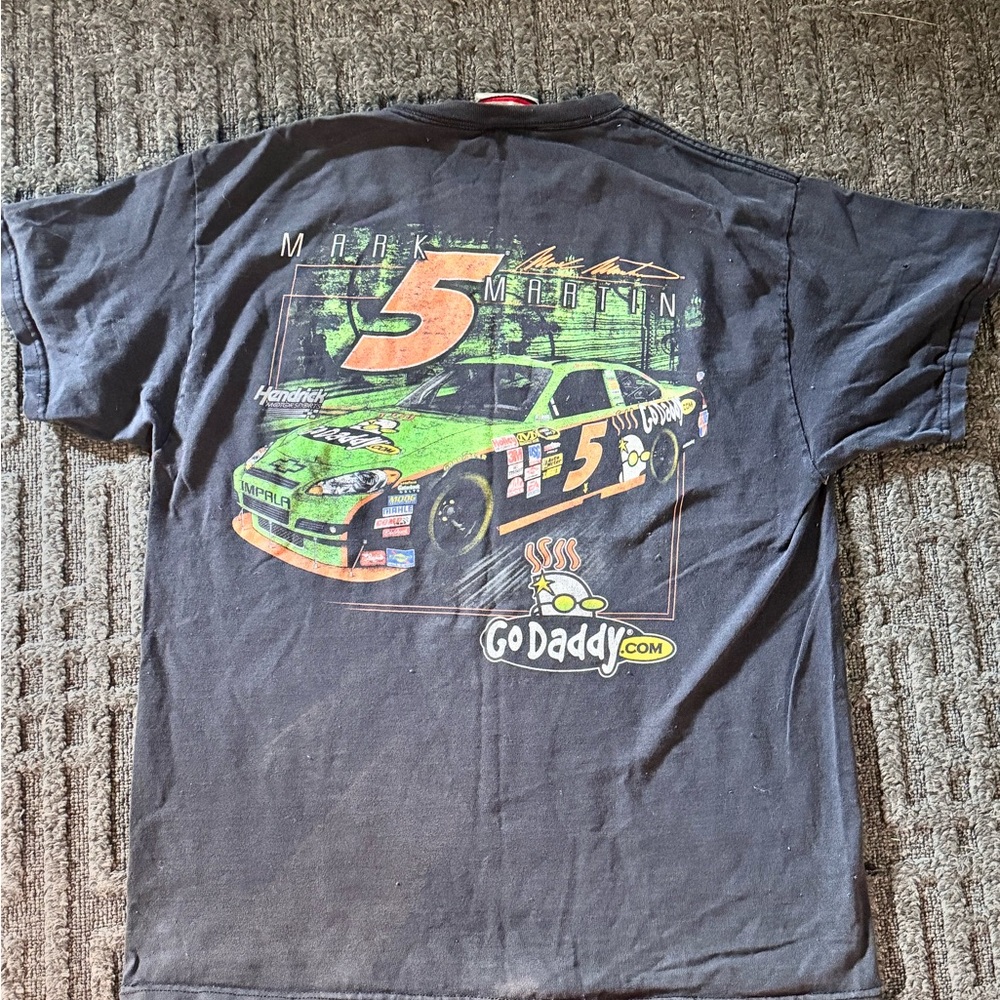 Vintage nascar Go Daddy shirt medium